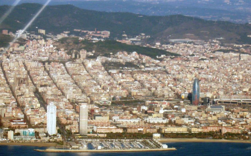 Aerial view of Barcelona