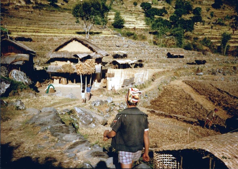 Terraced Hillsides and Farms in Irkuah Khola Valley