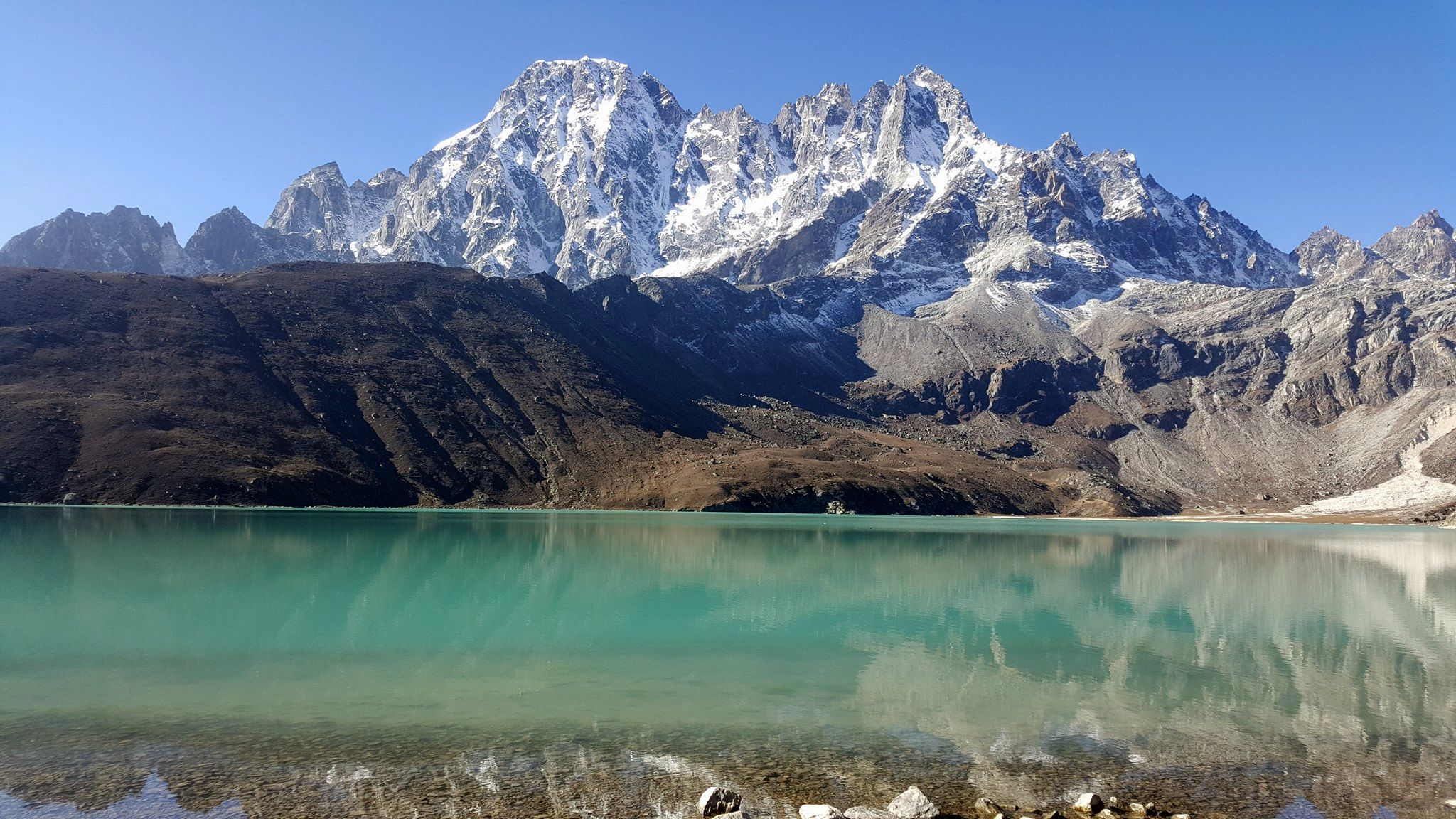 Pharilapche Peak above Gokyo Lake from Gokyo Village