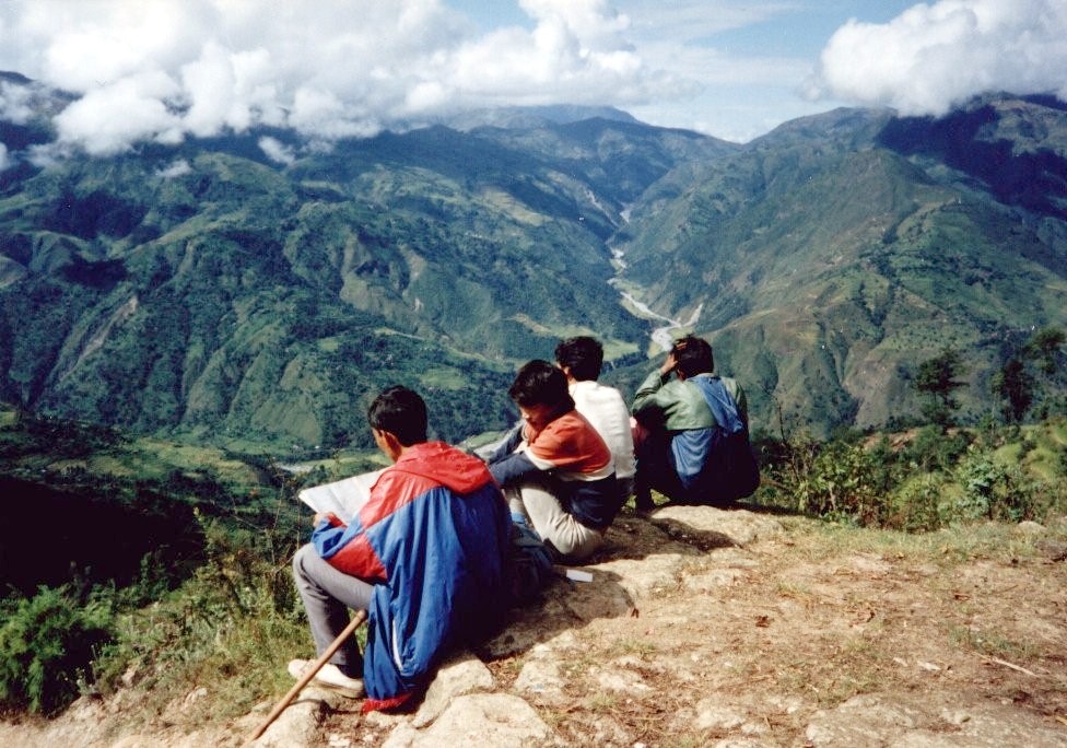 View down to the Melamchi Khola