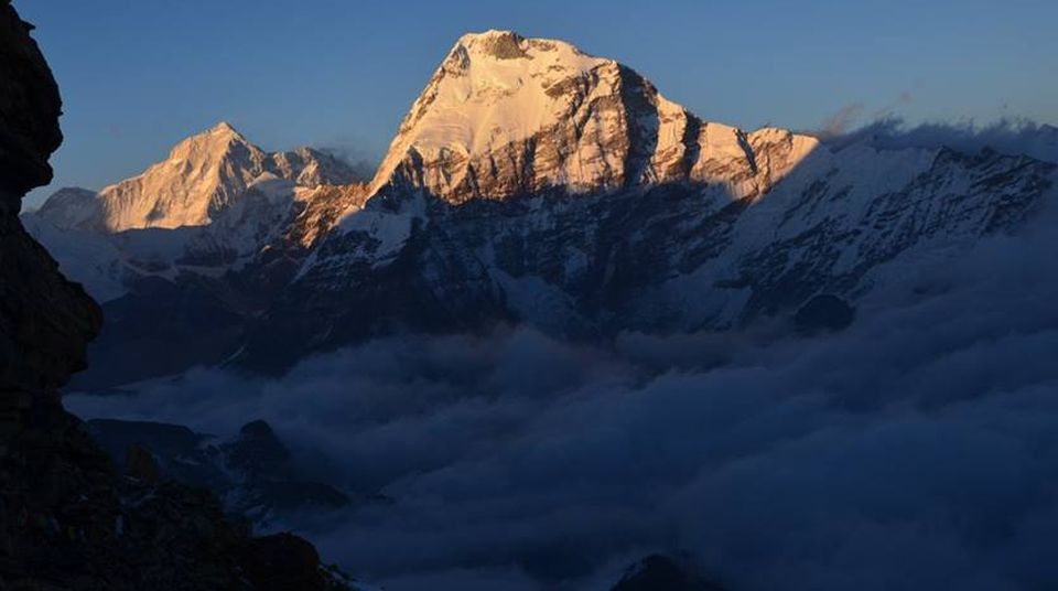 Makalu and Chamlang from Mera Peak