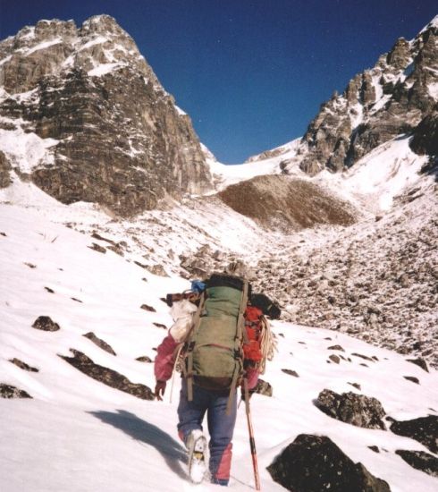 Ascent to Ice-fall on Balephi Glacier