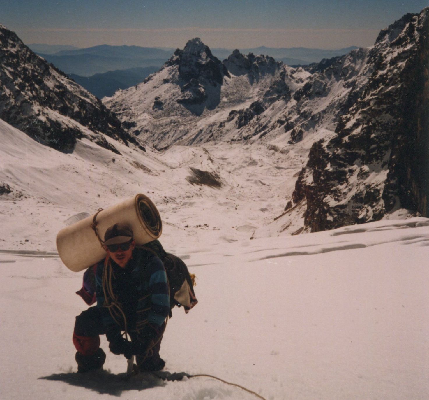 Lower Balephi Glacier from above Ice-fall