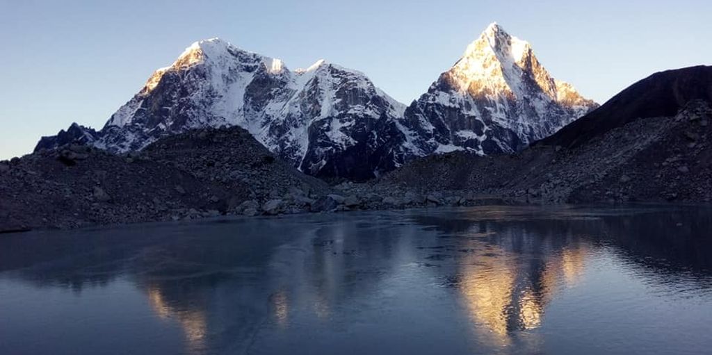 Mts.Taboche and Cholatse