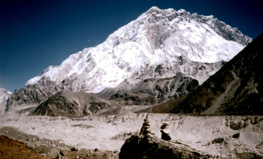 Mount Nuptse from Lobuje on route to Everest Base Camp