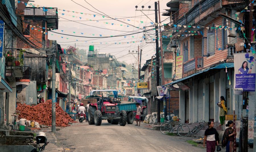 Main Street in Besisahar