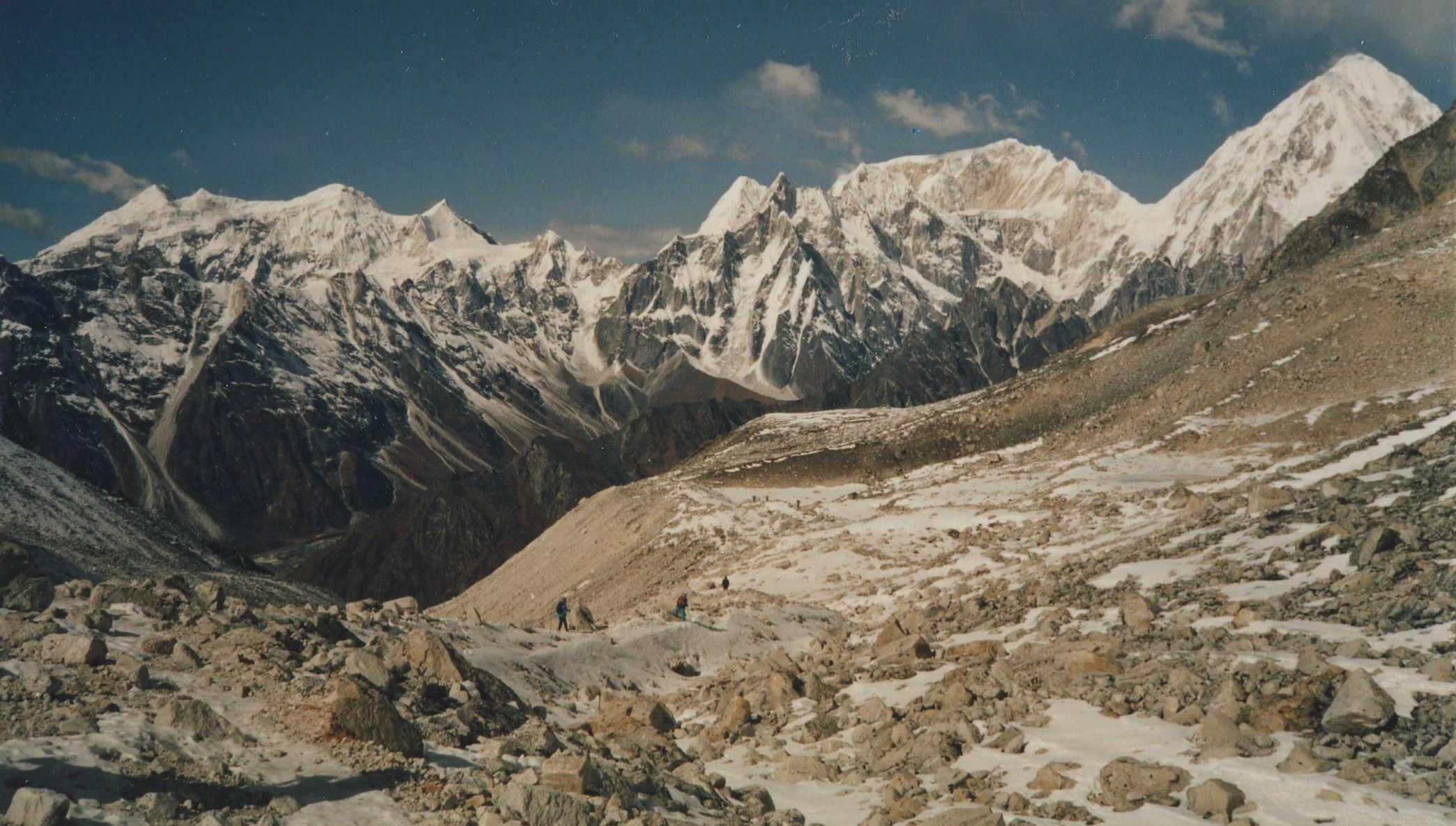 The Peri Himal from the Larkya La on circuit of Mount Manaslu in the Nepal Himalaya