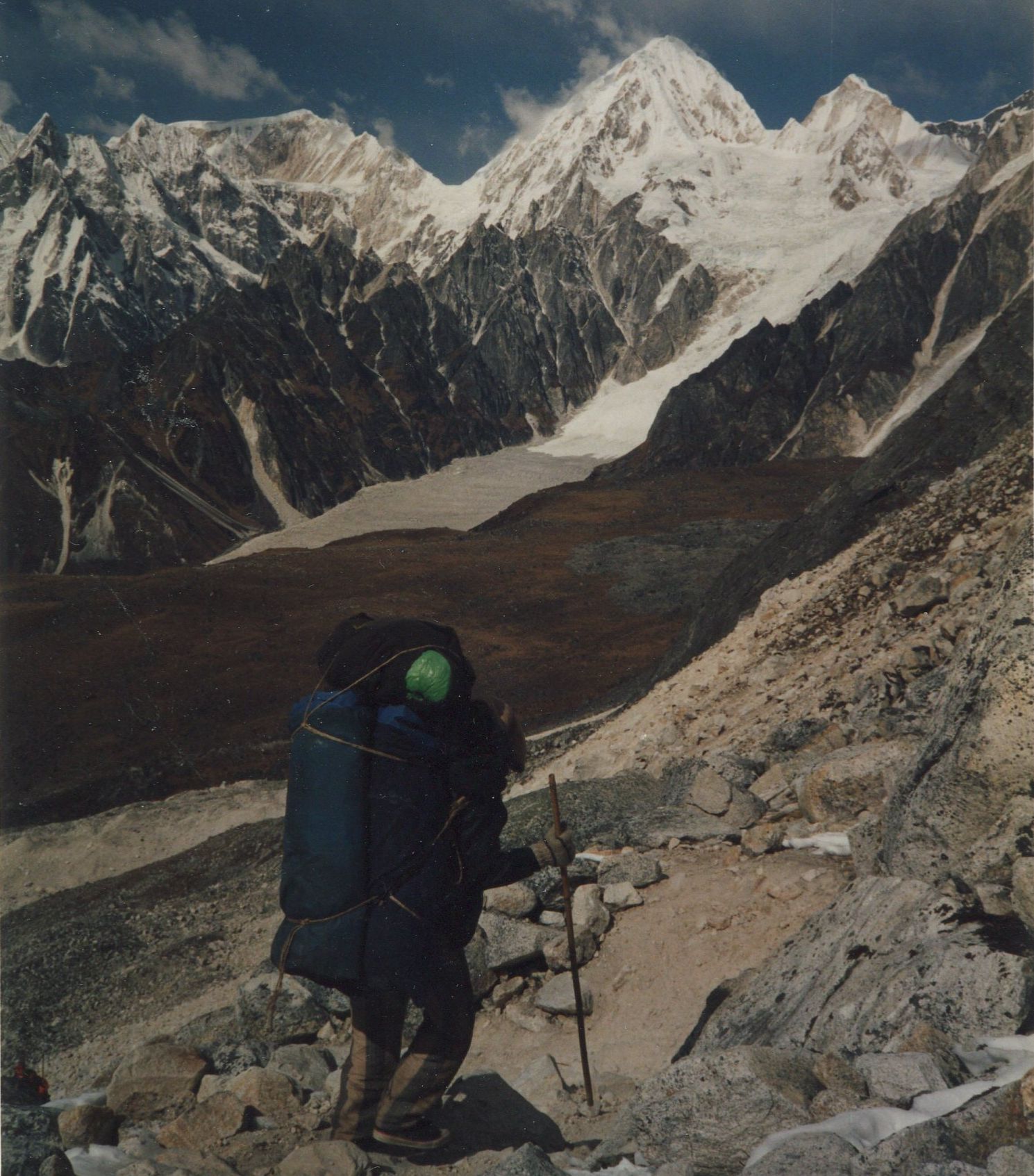 The Peri Himal from the Larkya La on circuit of Mount Manaslu in the Nepal Himalaya