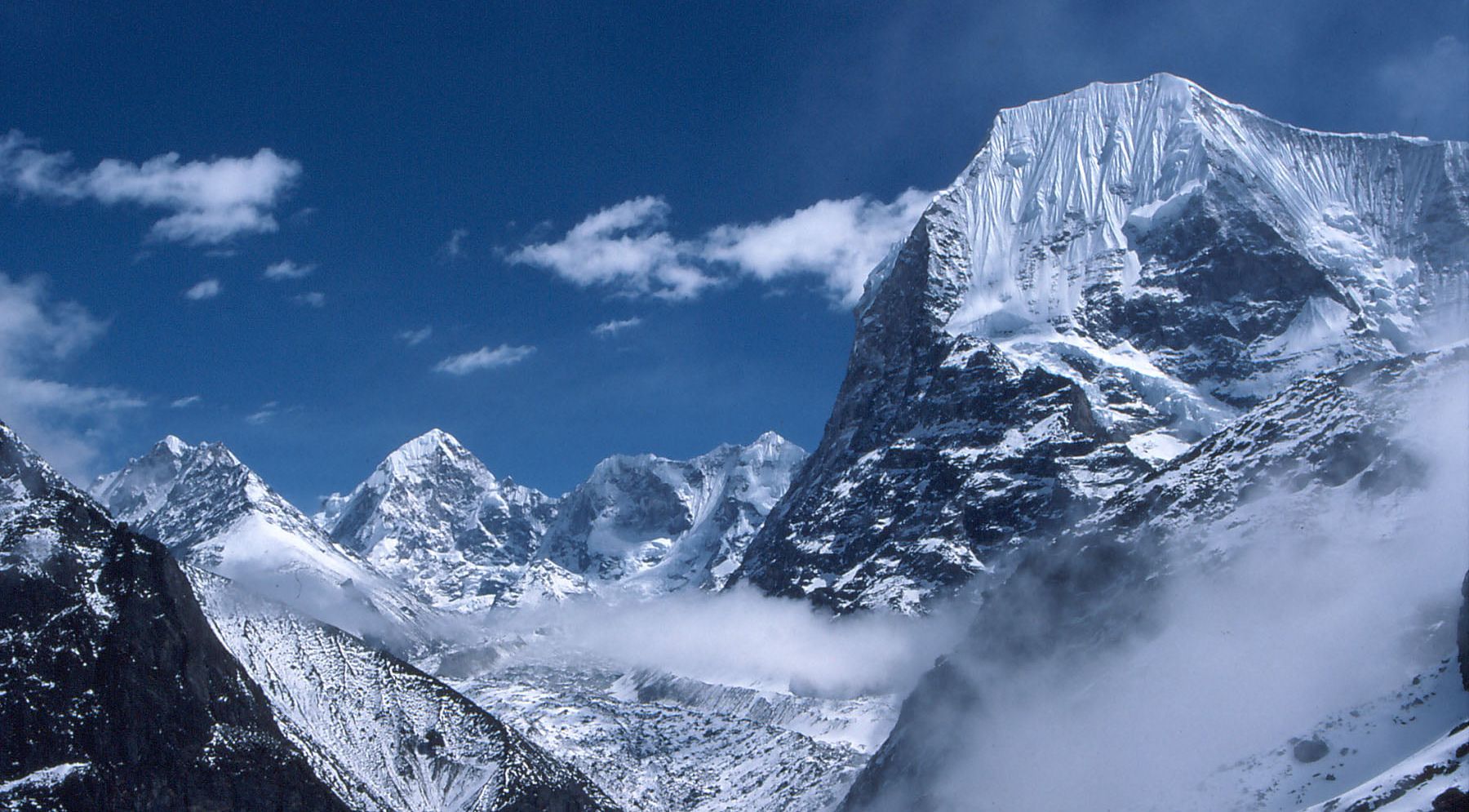 Mount Chobutse in the Rolwaling Valley of the Nepal Himalaya