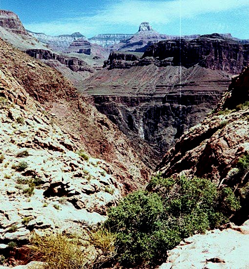 Bright Angel Trail from the South Rim of the Grand Canyon