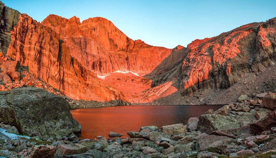 Diamond Face of Longs Peak from Chasm Lake