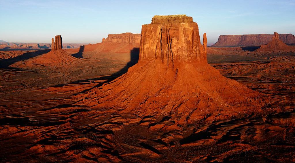 Isolated Sandstone Buttes in Monument Valley - "Left Hand Mitten"