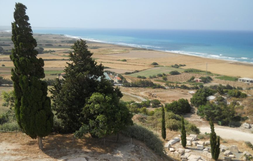 Columns at the House of the Gladiators at Ancient Kourion