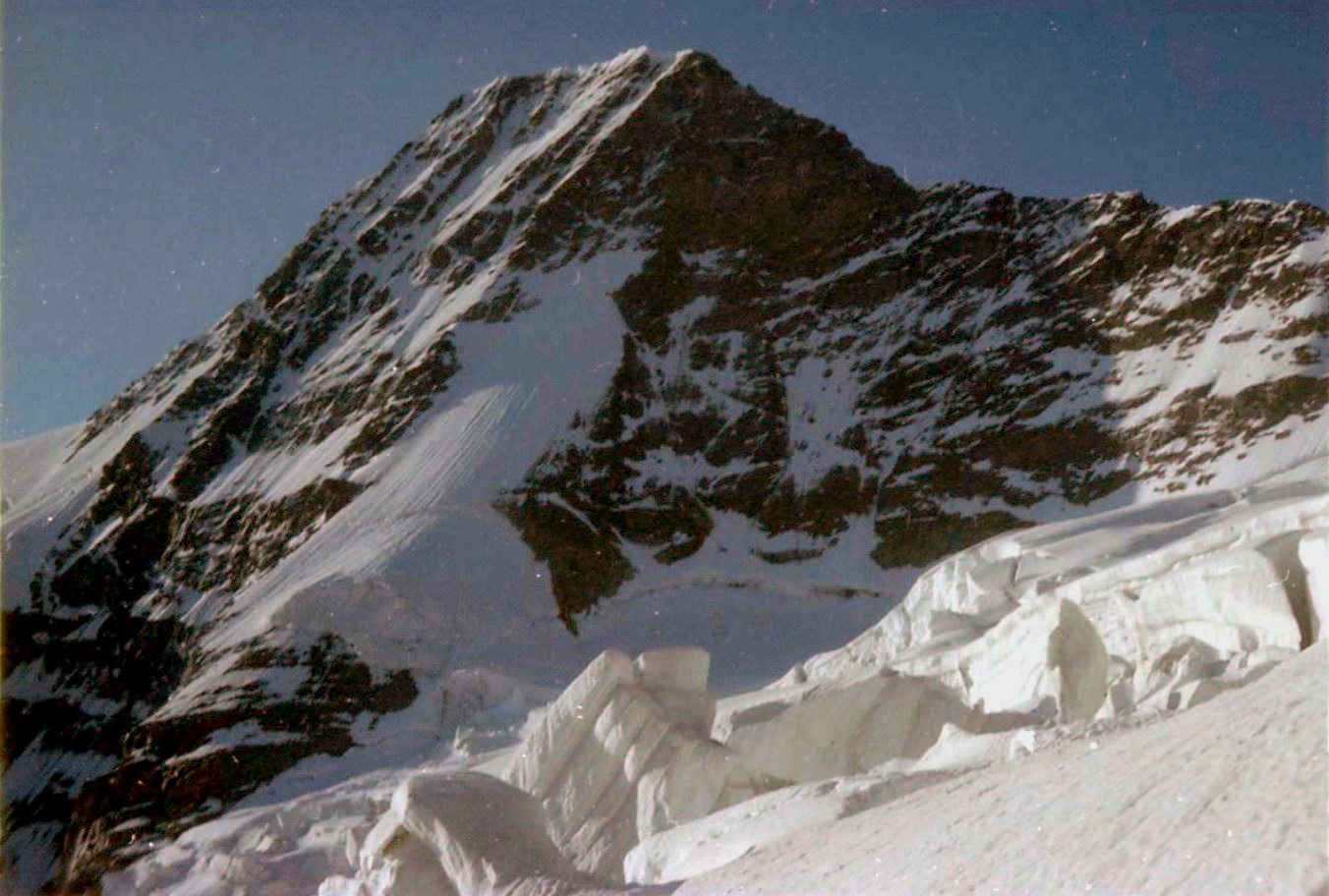 Breithorn in the Lauterbrunnen Wall in the Bernese Oberlands of the Swiss Alps