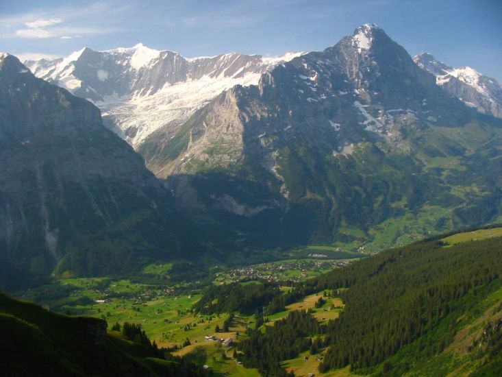 Eiger from above Grindelwald