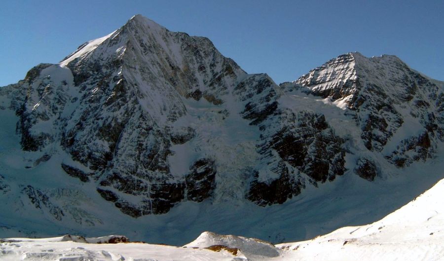 Alpine Peaks above Solda Village in NW Italy