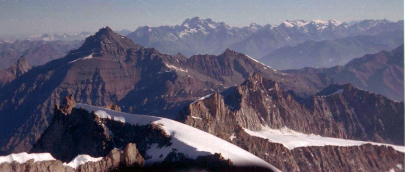 Mont Blanc from the summit of Gran Paradiso