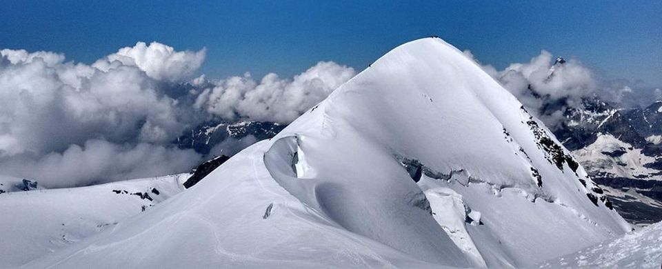 SSW Flank of the Breithorn above Zermatt in the Swiss Alps