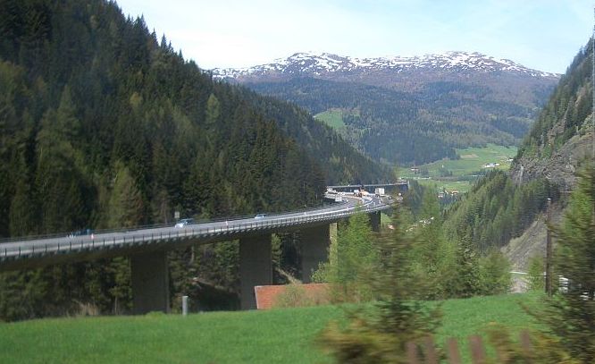 Autobahn across The Brenner Pass