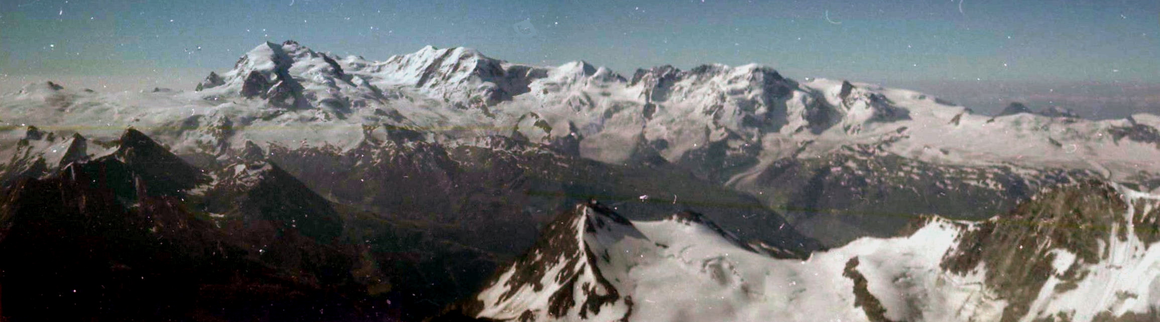 Monte Rosa, Lyskamm and Breithorn from the Weisshorn