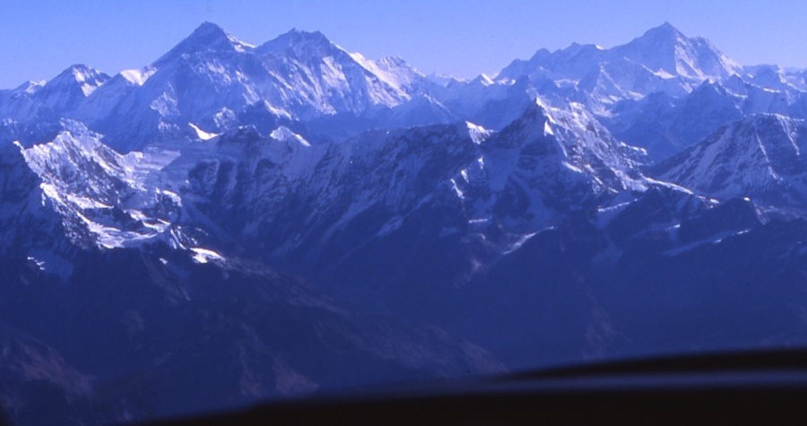 Aerial View of Nuptse, Everest and Lhotse