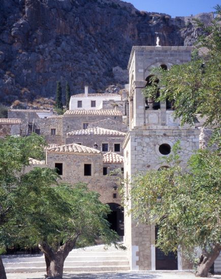 Monemvasia off Outer Mani in the Peloponnese of Greece