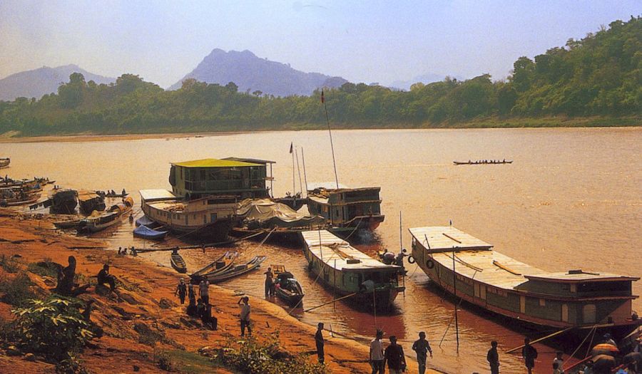 Boats on the Mekong River