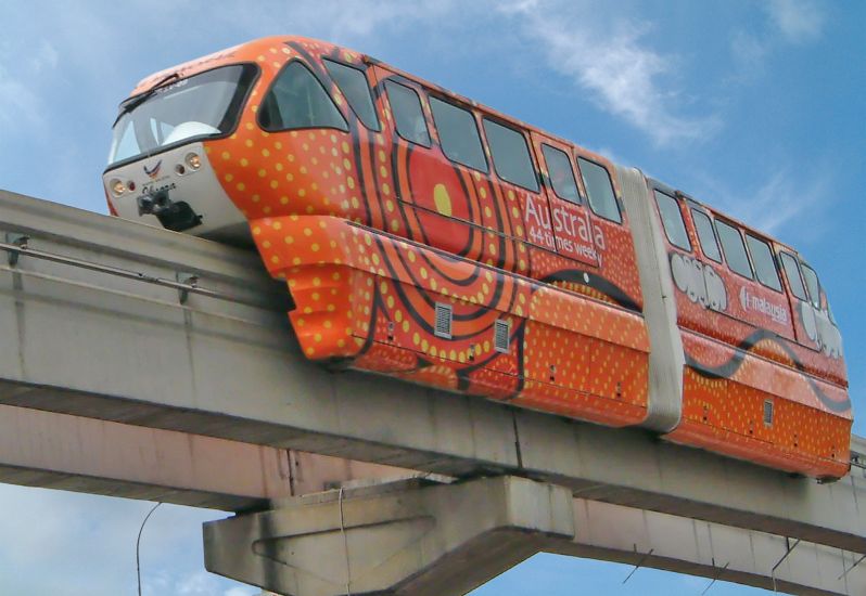 overhead monorail in Kuala Lumpur