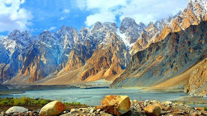 Passu Cones / Cathedral from Karakoram Highway from Pakistan to China