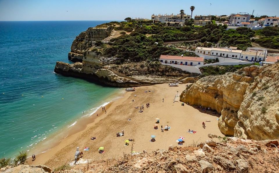 Praia do Benagil on The Algarve in Southern Portugal