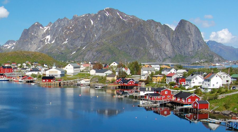 Lofoten on Norwegian North Sea Coast