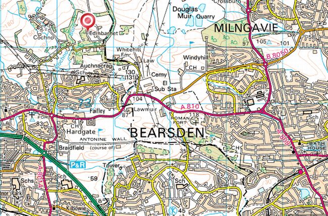 Location Map for Edinbarnet House