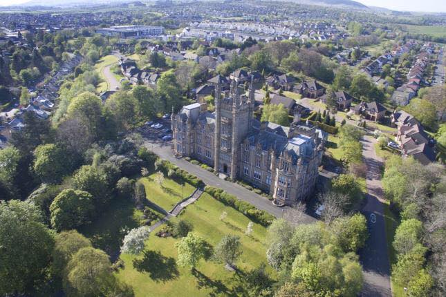 Aerial view of Schaw Home in Bearsden