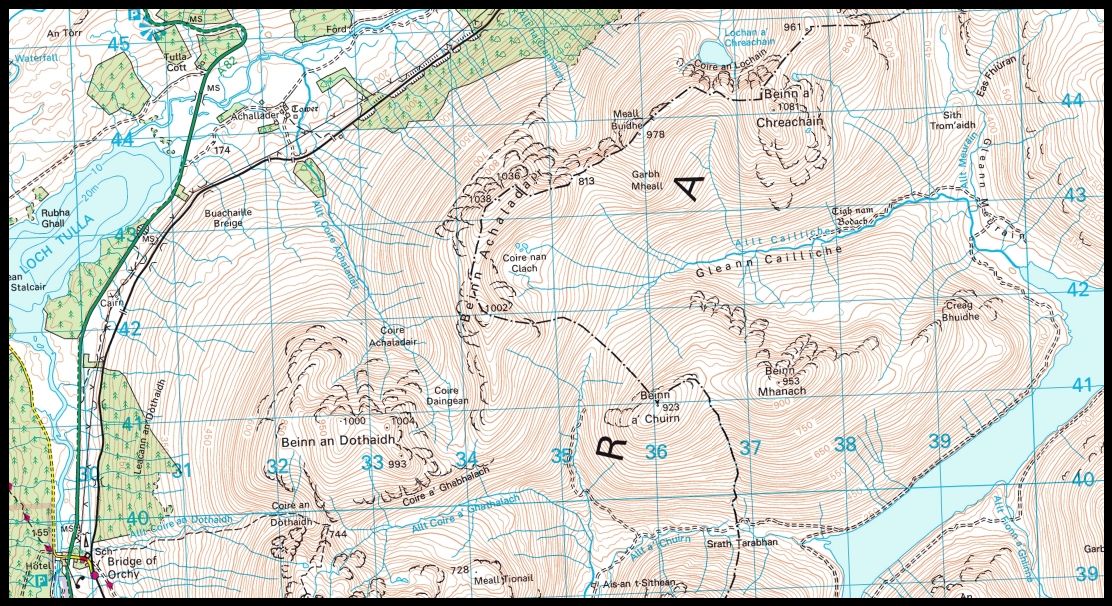 Map for Beinn Achaladair