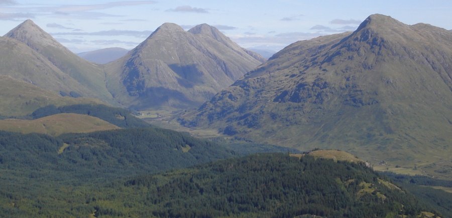 Glen Etive - Buachaille Etive Beag, Buachaille Etive Mor and Stob Dubh