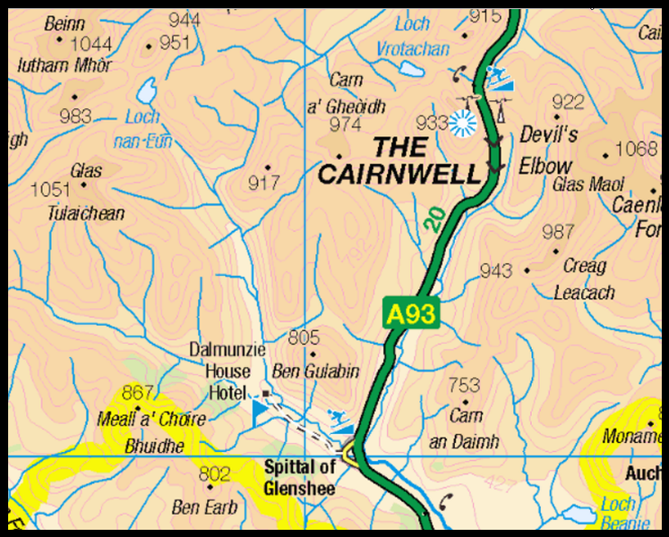 Map of Glenshee