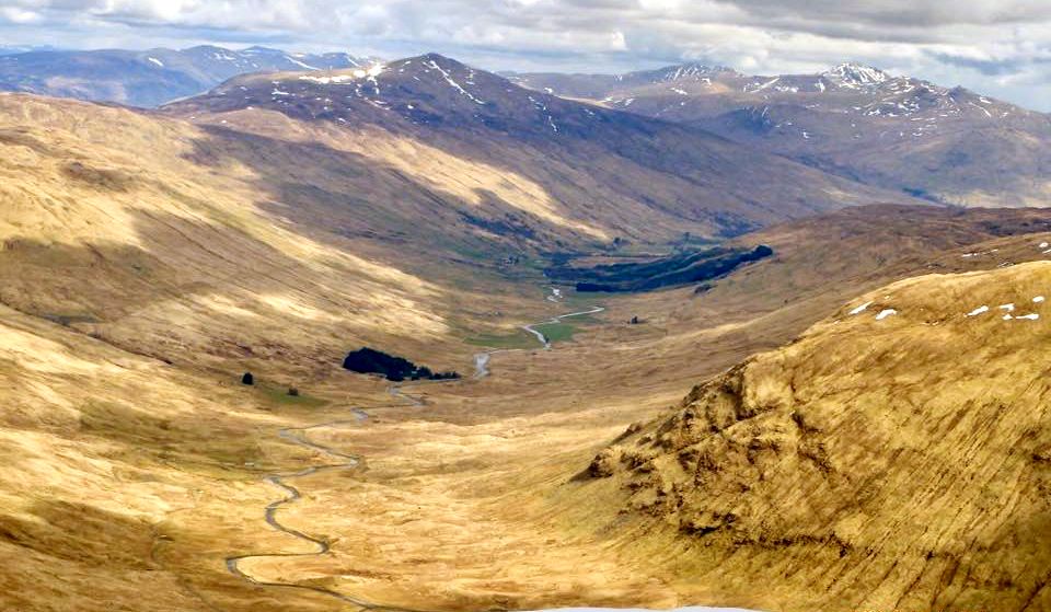 Beinn Mhanach ( 3125ft ) above Loch Lyon from Cam Chreag