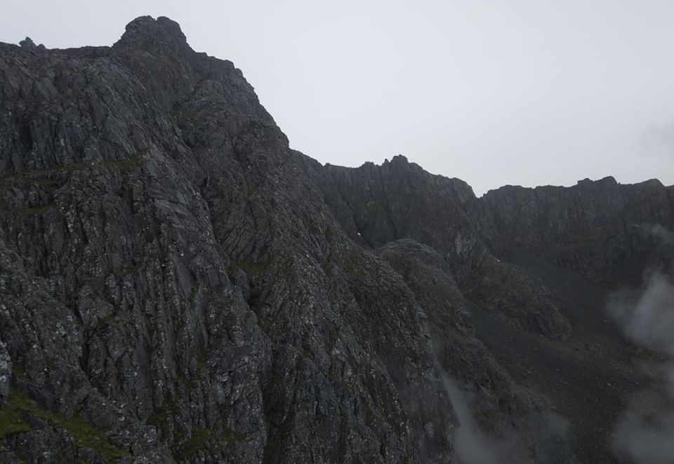 Tower Ridge from Observatory Ridge on Ben Nevis