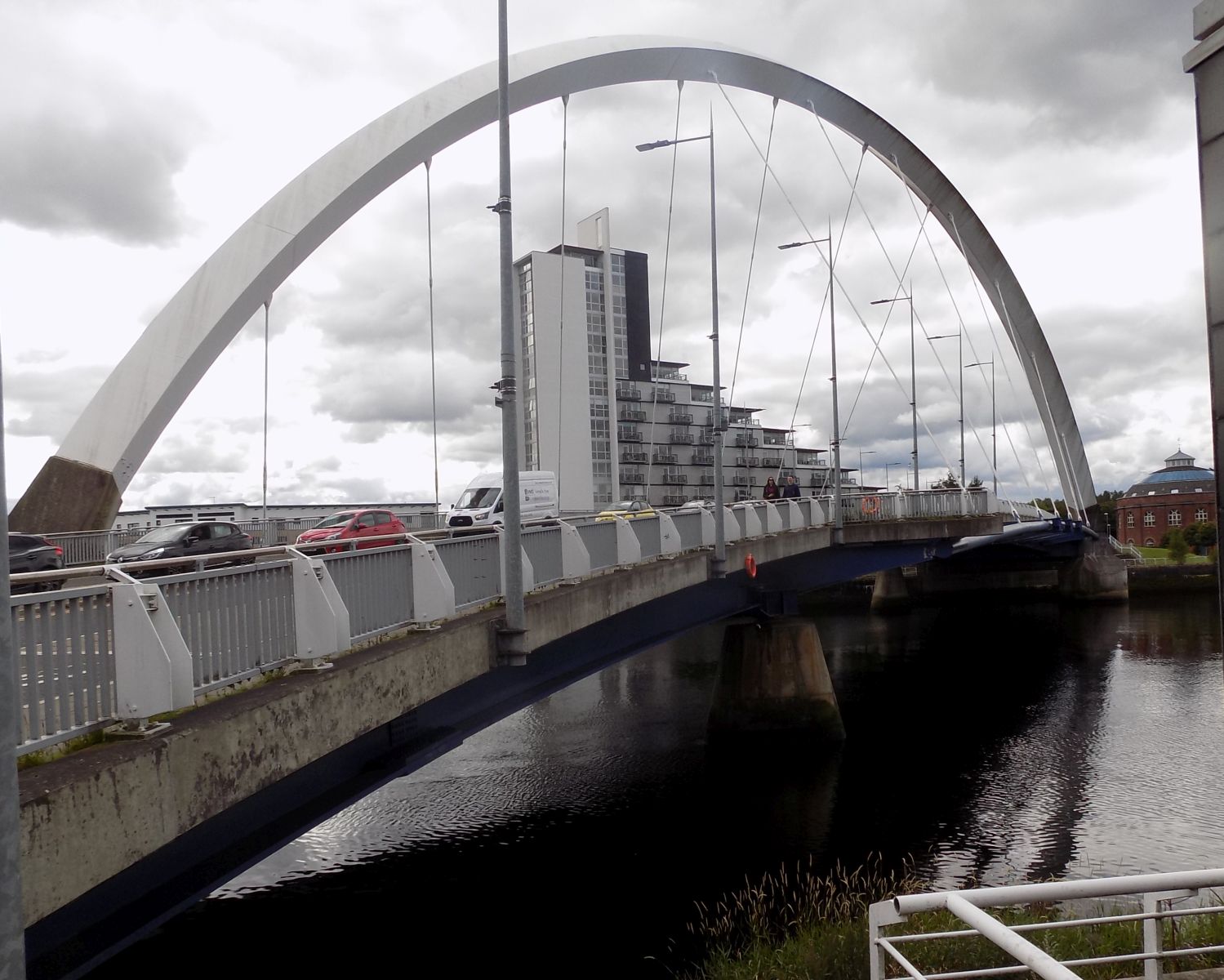 Clyde Arc Bridge in Glasgow, Scotland