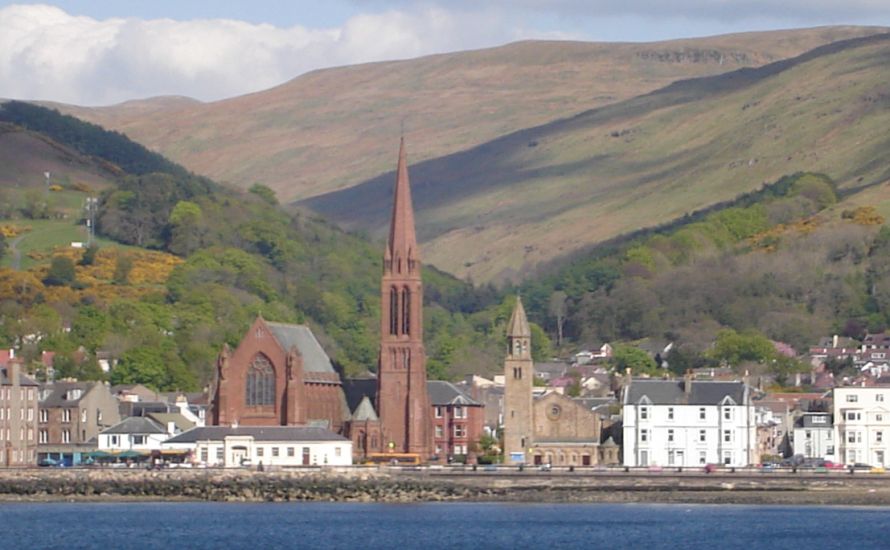 Waterfront at Largs on Ayrshire Coast of Scotland