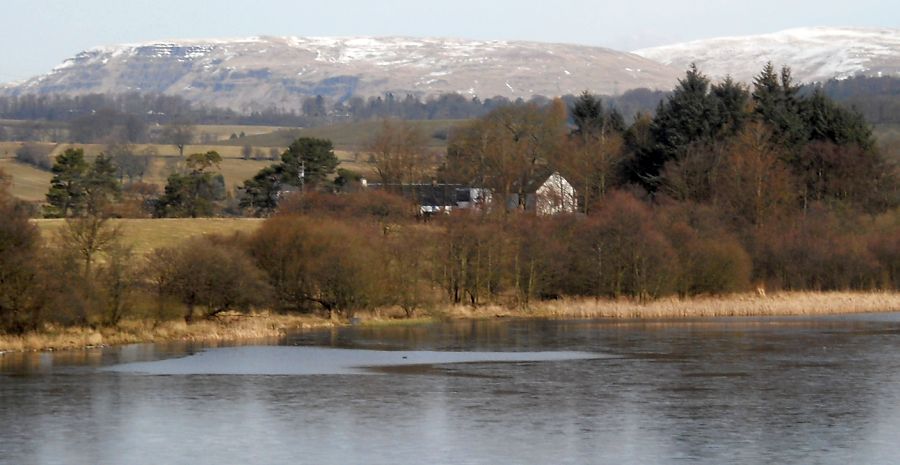 Campsie Fells above Bardowie Loch