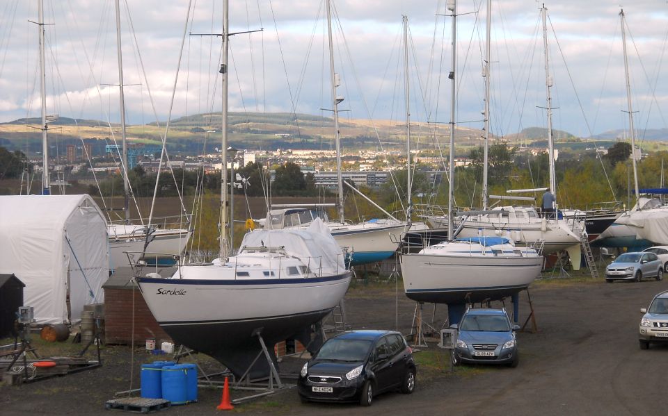 Boatyard of Inchinnan Cruising Club on the Black Cart Water