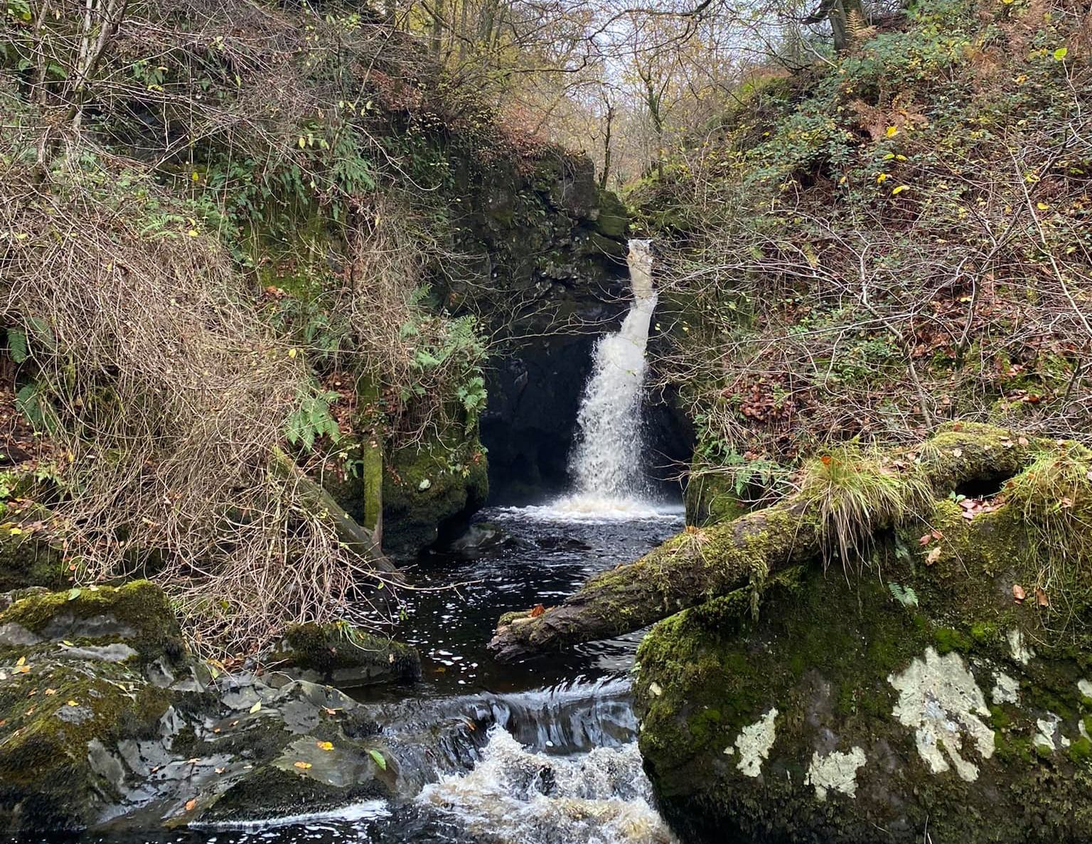 Black Spout Waterfall on Finglen Burn