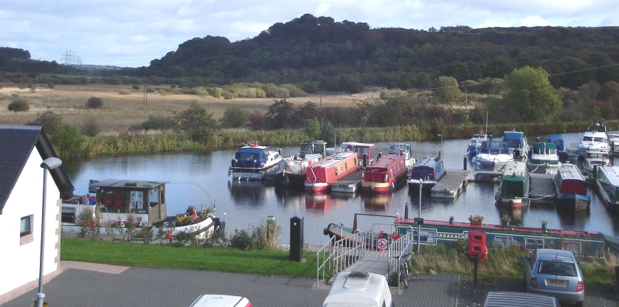 Auchinstarry Basin at Kilsyth on the Forth & Clyde Canal