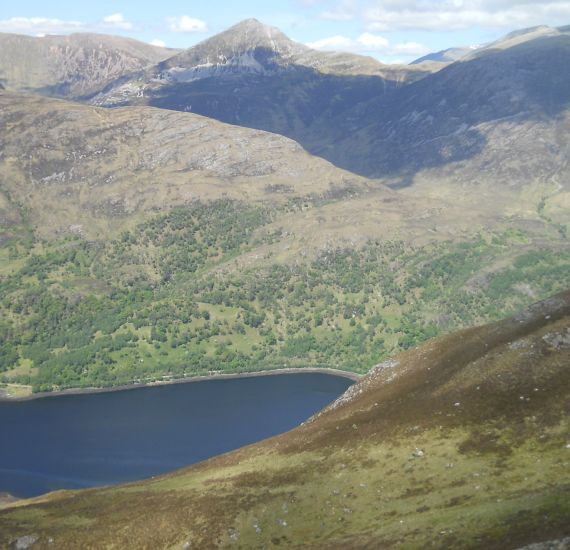 Stob Ban in The Mamores above Loch Leven from Garbh Bheinn