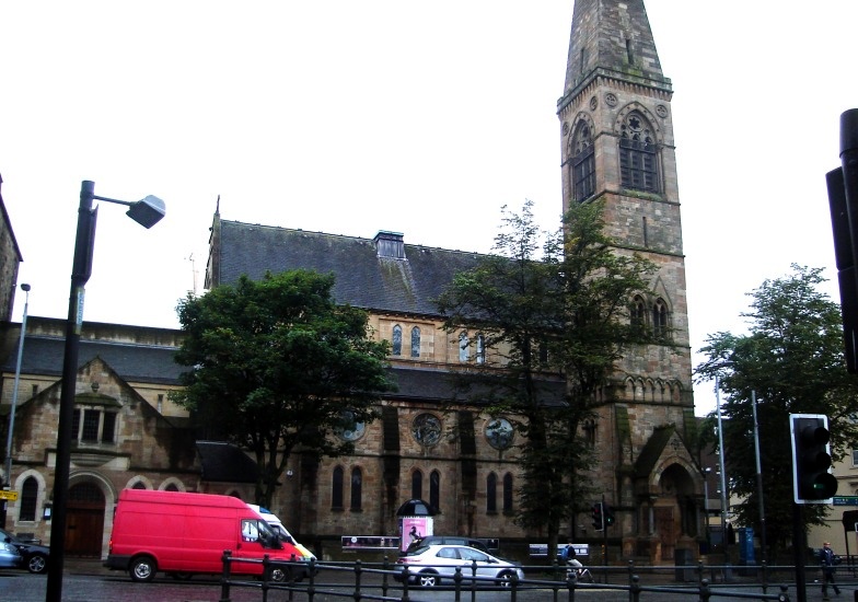 Former Kelvinside Free Church in Great Western Road at Byres Road