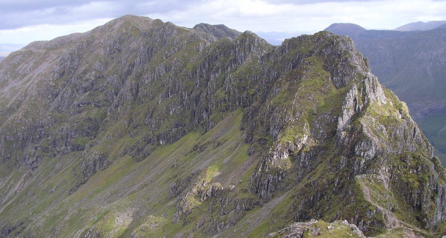 Aonach Eagach Ridge in Glencoe in the Highlands of Scotland