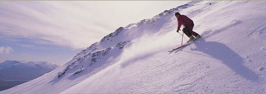 Ski-ing on Meall a Bhuiridh in Glencoe