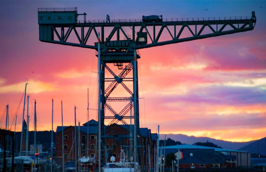 Giant Shipyard crane at Greenock docks