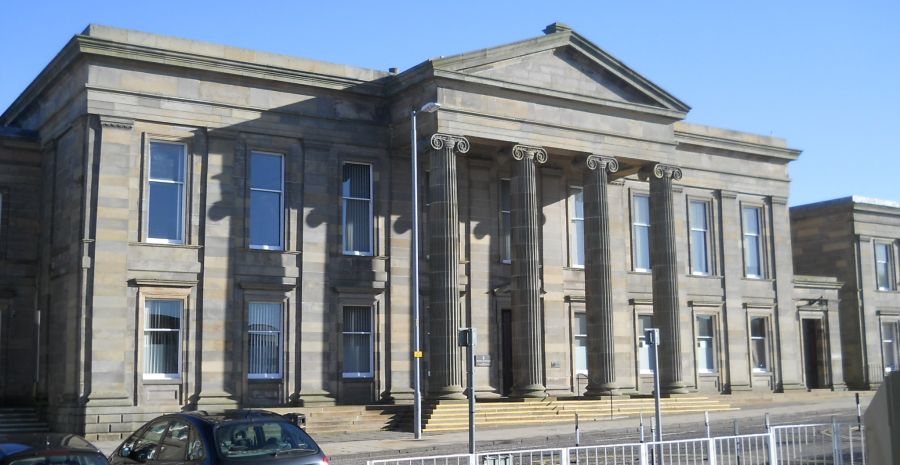 The Sheriff Court Building in Hamilton